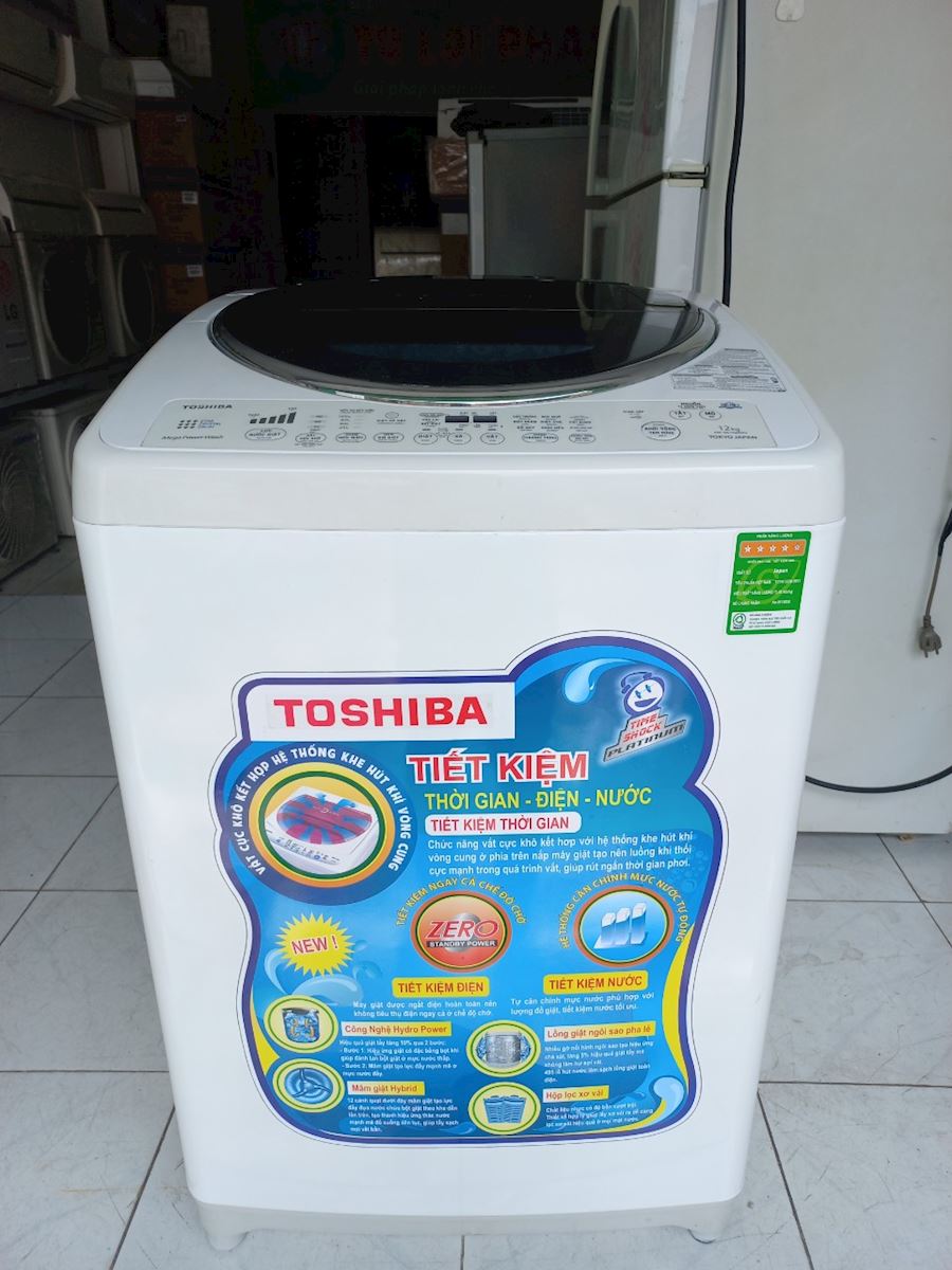 Máy giặt Toshiba  12kg. new .Miễn phí lắp đặt , vận chuyển 